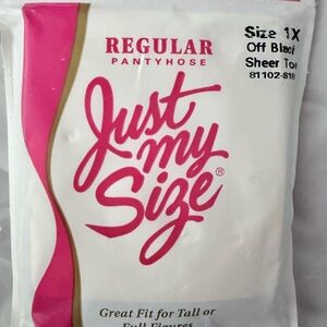 Just My Size Off Black Pantyhose size 1X